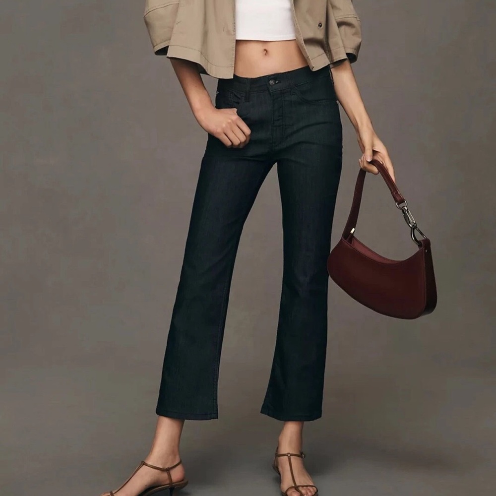 Anthropologie Dark Blue Cropped Jeans